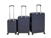 3-piece Front Open Luggage Set - Blue