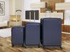 3-piece Front Open Luggage Set - Blue