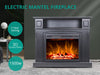 Electric Fireplace Suite Black Mantel