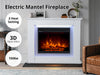 DS Electric Fireplace With Mantels LED Light