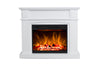 DS Electric Fireplace Suite White Mantel