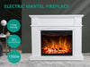 DS Electric Fireplace Suite White Mantel