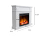 DS Electric Fireplace Suite White Mantel