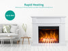 DS Electric Fireplace Suite White Mantel