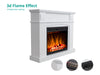 DS Electric Fireplace Suite White Mantel