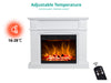 DS Electric Fireplace Suite White Mantel