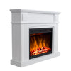 DS Electric Fireplace Suite White Mantel