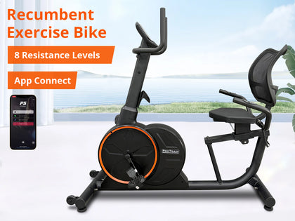 Recumbent Bike With APP and Resistance Band