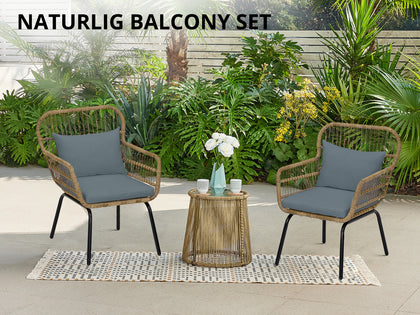 Naturlig Balcony Set