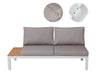 Nordik Corner Lounge White and Teak