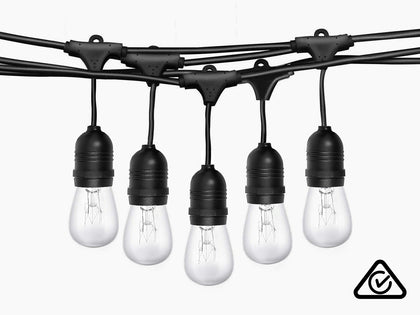 Suspended socket festoon light S14 22M Tungsten