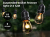 Suspended socket festoon light S14 12M Tungsten