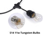 Suspended socket festoon light S14 22M Tungsten