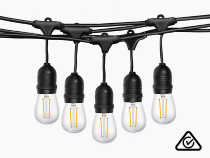 Suspended socket festoon light S14 17M LED