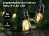 Suspended socket festoon light S14 12M LED