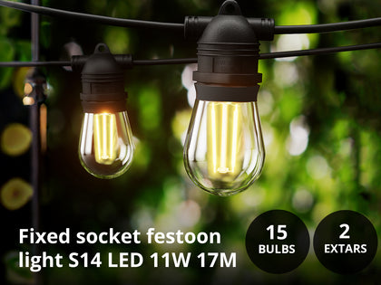 Fixed Socket Festoon Light S14 17M LED