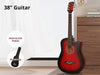 38'' Acoustic Guitar Red Colour