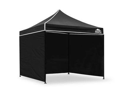 Gazebo C Silver coated roof 3x3m Black