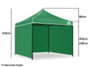 Gazebo C Silver coated roof 3x3m Green