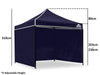 Gazebo Silver coated roof 3x3m Navy