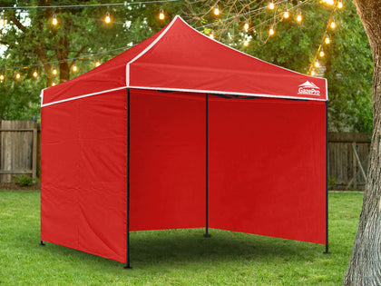 Gazebo C Silver coated roof 3x3m Red