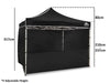 Gazebo C 3X3M Heavy Duty black