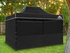 Gazebo Silver coated roof 3x4.5M Black