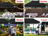 Gazebo Silver coated roof 3x4.5M Black