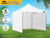 Gazebo C Silver coated roof 3x3m White