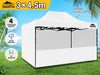 Gazebo C Silver coated roof 3x4.5M White