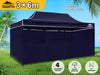 Gazebo Silver coated roof 3x6m Navy