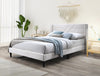 DS Galenia Fabric King Bed Frame - Beige