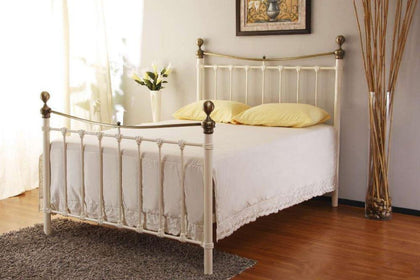 High Metal Victorian Double Bed Frame