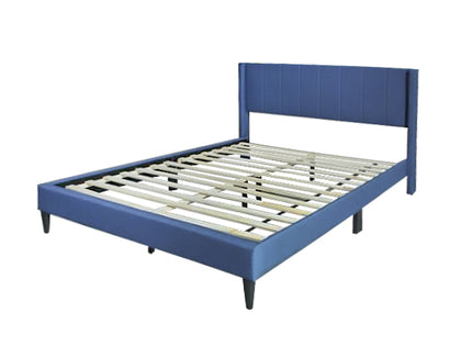 Vele-B Fabric Queen Bed Frame - Blue