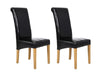 Giesle PU Dining Chair x2 Black