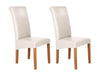 Giesle PU Dining Chair x2 Cream