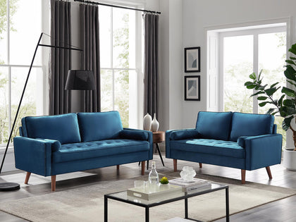 Gyllene Velvet Sofa Set