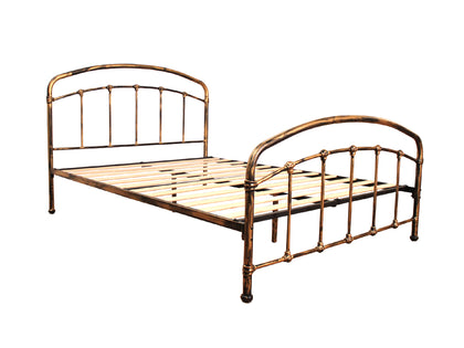 Hartley Metal Queen Bed Frame - Brass