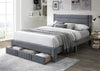 DS Heloise Queen Bed With Drawer - Charcoal