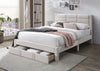 DS Hernan Queen Bed Frame With Drawer - Beige