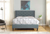 Lisbeth Fabric King Bed Frame - Blue