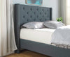 Lisbeth Fabric Queen Bed Frame - Blue