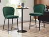 Bar Stool Velvet Covered Green X 2