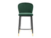 Bar Stool Velvet Covered Green X 2