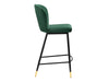 Bar Stool Velvet Covered Green X 2