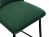 Bar Stool Velvet Covered Green X 2