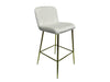 Bar Stool Velvet Covered White X 2