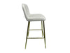 Bar Stool Velvet Covered White X 2