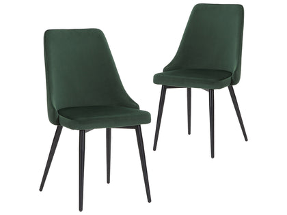 Dining Chair HCD Velvet Emerald Green X2