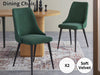 Dining Chair HCD Velvet Emerald Green X2